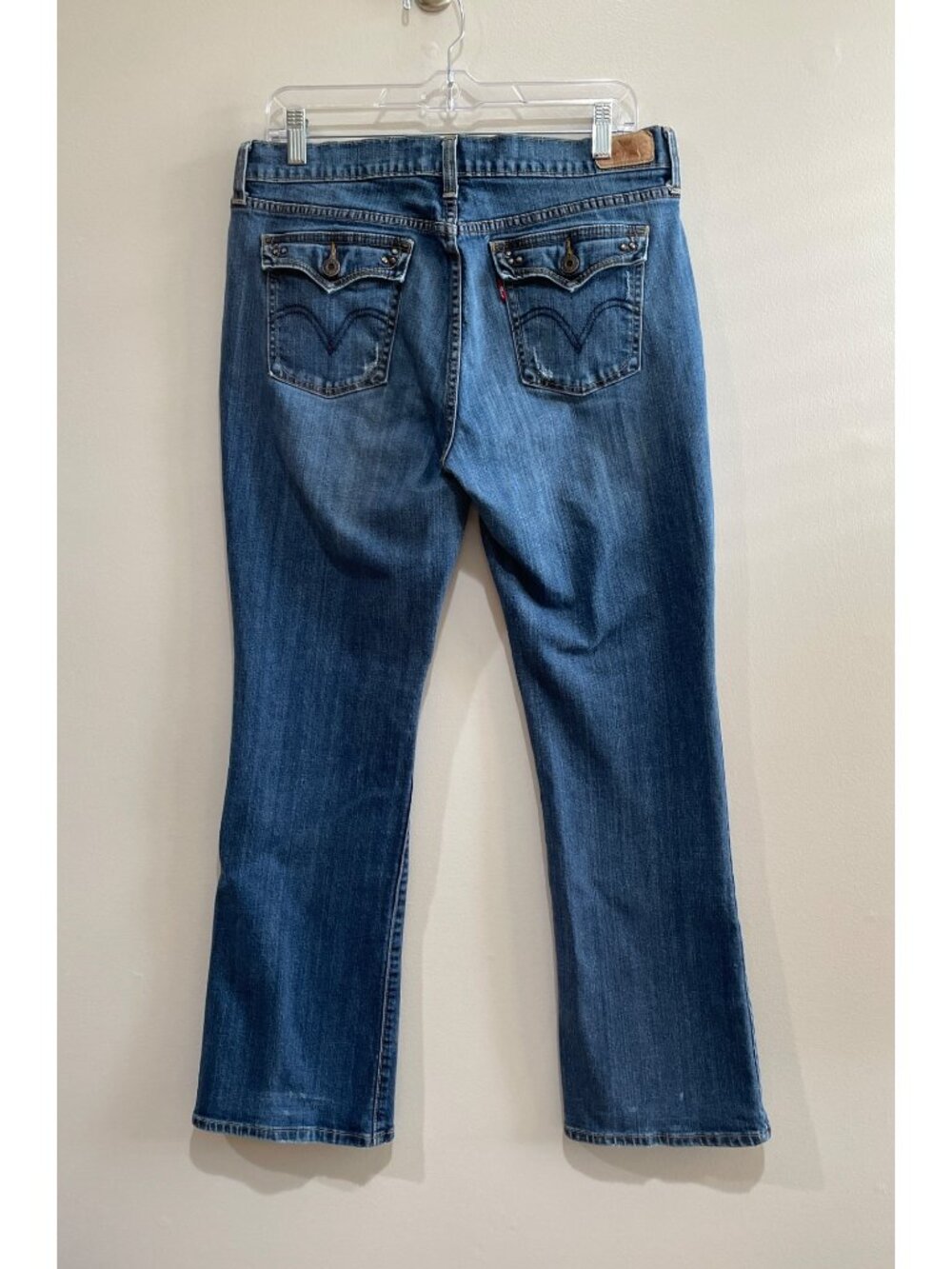 Levi's 515 Boot Cut Jeans Womens 12M Flap Pockets Medium Wash Mid Rise Y2K
